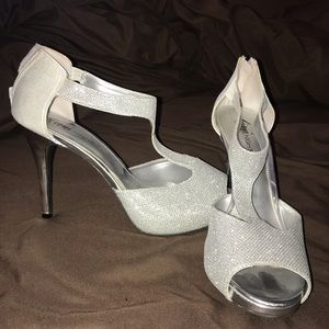 Silver Sparkly Heels